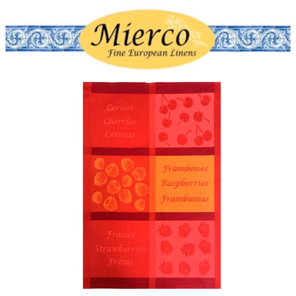 Mierco Berries & Cherries Jacquard Towel